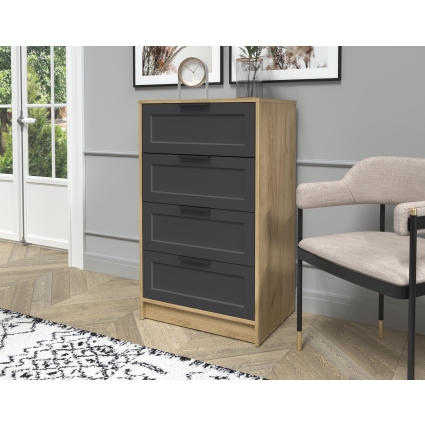 Kомод Тренд КТ-К60 (Дуб золотой ЛДСП/ Пепел ЛМДФ) Ш600 В1020 Г451